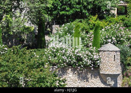 Jardin à Gordes France Banque D'Images
