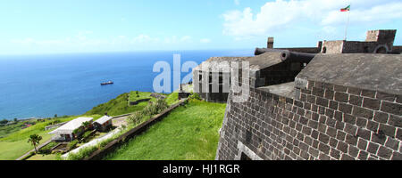 Soufre, de souffre, de base, historique, Hill, parc national, domaine, mur, Banque D'Images