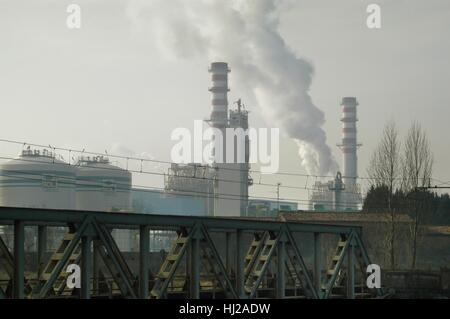 Zone industrielle de Mantoue (Lombardie, Italie), chimique et pétrochimique Banque D'Images