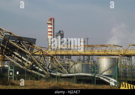 Zone industrielle de Mantoue (Lombardie, Italie), chimique et pétrochimique Banque D'Images