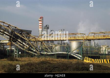 Zone industrielle de Mantoue (Lombardie, Italie), chimique et pétrochimique Banque D'Images