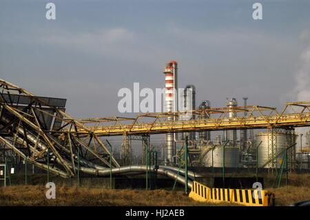 Zone industrielle de Mantoue (Lombardie, Italie), chimique et pétrochimique Banque D'Images