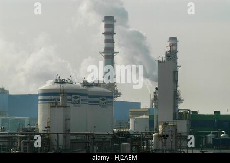 Zone industrielle de Mantoue (Lombardie, Italie), chimique et pétrochimique Banque D'Images