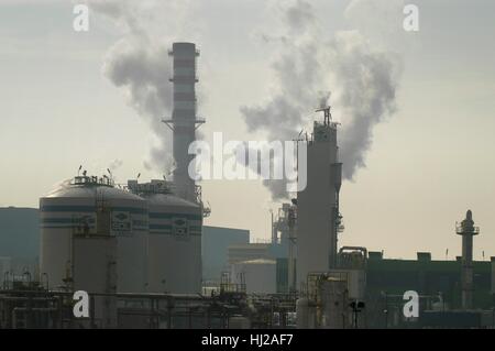 Zone industrielle de Mantoue (Lombardie, Italie), chimique et pétrochimique Banque D'Images