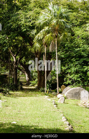 Cimetière St Philip's, l'Église épiscopale anglicane, Saint Philippe, Antigua Banque D'Images