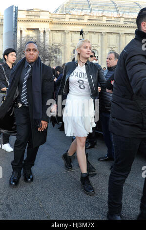 Paris, France. 21 Jan, 2017. Paris vu Jacksonis arrivant chez Dior Fashion Show au cours de la Fashion Week de Paris Crédit : Gaetano Piazzolla/Pacific Press/Alamy Live News Banque D'Images