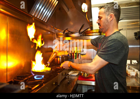 L'Europe, Grèce, Athènes, Kolonaki, barbounaki, poisson, restaurant Banque D'Images