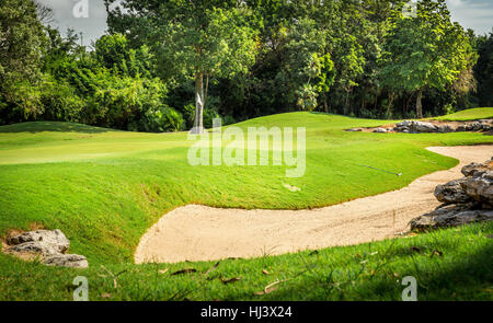 Magnifique parcours de golf sur la Riviera Maya au Mexique Banque D'Images