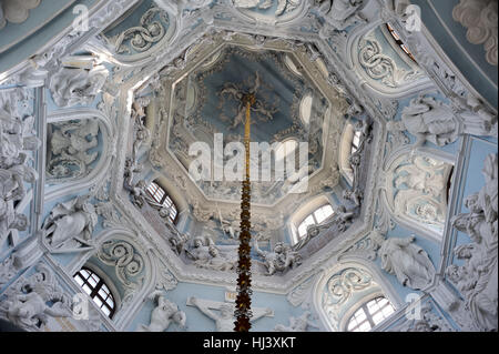 Sous coupole de l'église de la Théotokos du signe en Dubrovitsy. La région de Moscou, Russie. Banque D'Images