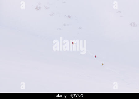 Au Senjojiki Cirque les Alpes centrales du Japon en hiver. Banque D'Images