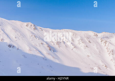 Au Senjojiki Cirque les Alpes centrales du Japon en hiver. Banque D'Images