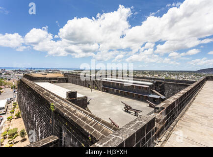 Fort Adelaide surplombant la ville de Port Louis, capitale de Maurice. La forteresse remonte à l'époque coloniale française. Banque D'Images