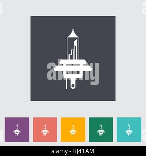 Lampe au xénon voiture télévision icône. Vector illustration Illustration de Vecteur