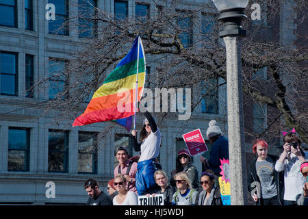 Chicago, Illinois, USA. 21 janvier, 2017. Signes de Chicago, Illinois USA Women's Mars et Rallye. Le 21 janvier 2017 Credit : Gregory Slocum/Alamy Live News Banque D'Images