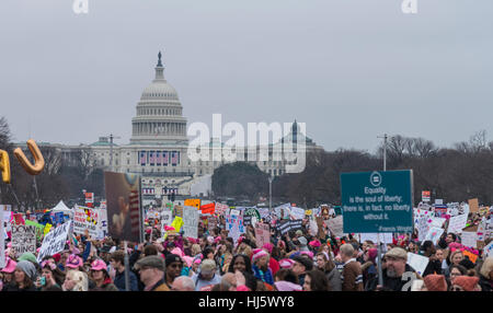 Marche des femmes Washington DC Janvier 21,2017 Banque D'Images