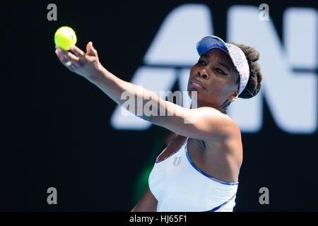 Melbourne, Australie. 26 Janvier 2017 : Venus Williams, de l'USA à l'Open d'Australie 2017 à Melbourne Park, Melbourne, Australie. (Photo de Frank Molter) Crédit : Frank Molter/Alamy Live News Banque D'Images