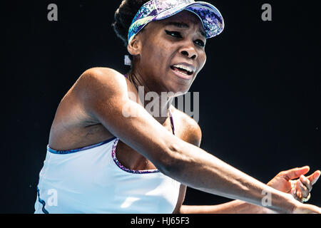 Melbourne, Australie. 26 Janvier 2017 : Venus Williams, de l'USA à l'Open d'Australie 2017 à Melbourne Park, Melbourne, Australie. (Photo de Frank Molter) Crédit : Frank Molter/Alamy Live News Banque D'Images