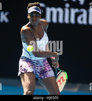 Melbourne, Australie. 26 Janvier 2017 : Venus Williams, de l'USA à l'Open d'Australie 2017 à Melbourne Park, Melbourne, Australie. (Photo de Frank Molter) Crédit : Frank Molter/Alamy Live News Banque D'Images