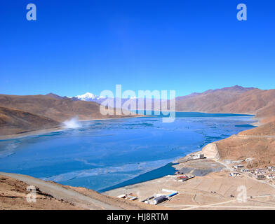 Le Lac Yamdrok, Tibet, Chine Banque D'Images