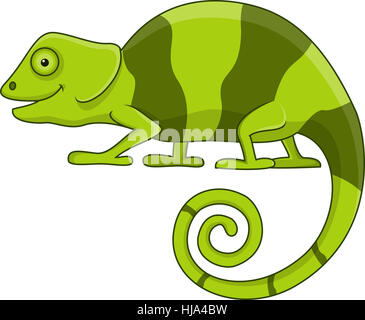 Animal, sauvage, lézard, petite, petite, petite, courte, chameleon, cartoon, pelouse, Banque D'Images