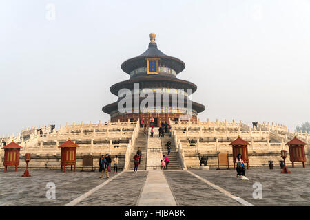 Salle de Prière pour les bonnes récoltes dans le Temple du Ciel, Beijing, République populaire de Chine, l'Asie Banque D'Images