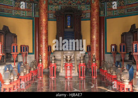 L'intérieur de la voûte céleste impériale, Temple du Ciel, Beijing, République populaire de Chine, l'Asie Banque D'Images