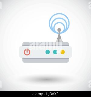 Routeur. Seule simple icône sur fond blanc. Vector illustration. Illustration de Vecteur