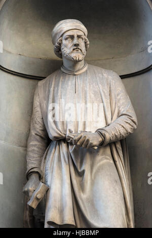 Florence. L'Italie. Statue de Donatello (Donato di Niccolò di Betto Bardi, ca. 1386-1466), sculpteur, Galerie des Offices. Banque D'Images