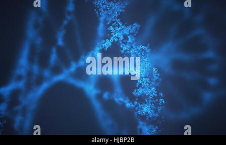L'acide désoxyribonucléique (ADN), molécule qui porte les instructions génétiques du développement, du fonctionnement et de la reproduction de tous les organismes vivants d'un Banque D'Images