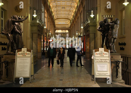 Shopping mall Mädlerpassage, Leipzig, Saxe, Allemagne, Europe Banque D'Images