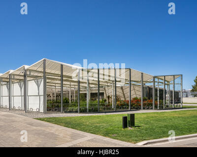 Le nouveau Centre des visiteurs, ouvert en 2014, dans les jardins botaniques, Christchurch, Nouvelle-Zélande. Banque D'Images