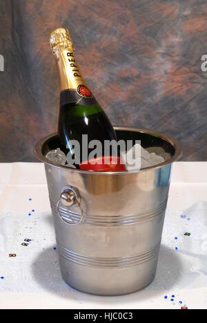 Seau à champagne Banque D'Images