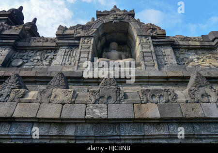 Temple de Borobudur à Yogyakarta, Java, Indonésie Banque D'Images