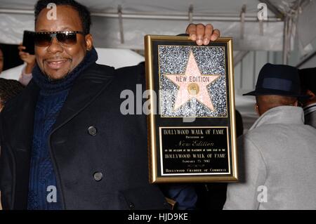 Californie, USA. 23 Jan, 2017. Bobby Brown lors de la cérémonie d'intronisation pour l'étoile sur le Hollywood Walk of Fame pour NOUVELLE ÉDITION, Hollywood Boulevard, Los Angeles, Californie, USA. 23 janvier, 2017. Crédit : Michael Germana/Everett Collection/Alamy Live News Banque D'Images