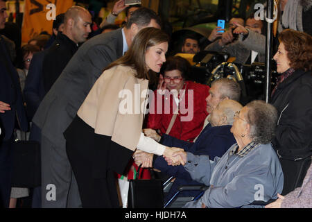 Don Benito Estrémadure, Espagne. 25 Jan, 2017. Le roi Felipe et Letizia reine d'Espagne lors de l'inauguration de la XXIXX édition de '' '' Agorexpo à Don Benito Estrémadure. Le mercredi, Janvier 25, 2017. Gtres más información : crédit en ligne Comuniación,S.L./Alamy Live News Banque D'Images