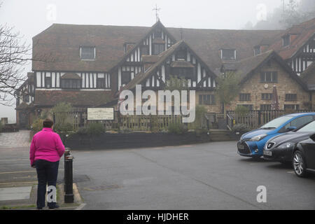 London, UK. 25 Jan, 2017. Brume, brouillard et de glace persistent encore dans London Crédit : Kent Keith Larby/Alamy Live News Banque D'Images