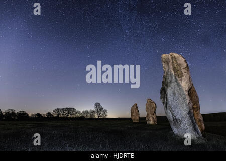 Anneaux d'Avebury, star de la photographie, Wiltshire, England, UK Banque D'Images