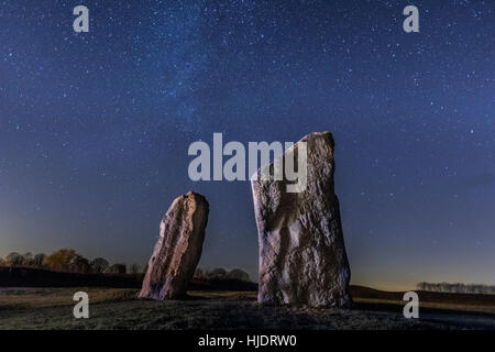 Anneaux d'Avebury, star de la photographie, Wiltshire, England, UK Banque D'Images