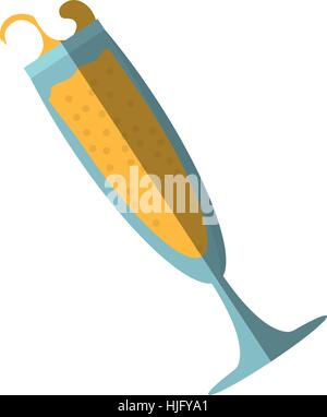 Tasse en verre de bulles de champagne eps 10 ombre vector illustration Illustration de Vecteur