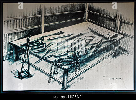 L'Assassinat de stockage outils prix - Site Memorial The Killing Fields - Musée de Choeung Ek Cambodge ( fosse commune des victimes de Pol Pot - Khmers rouges à partir de 1963 - 1997. Phnom Penh Cambodge ) Banque D'Images