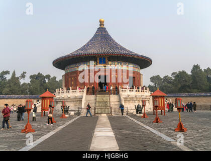 Voûte céleste impériale à l'intérieur du Temple du Ciel, Beijing, Chine Banque D'Images