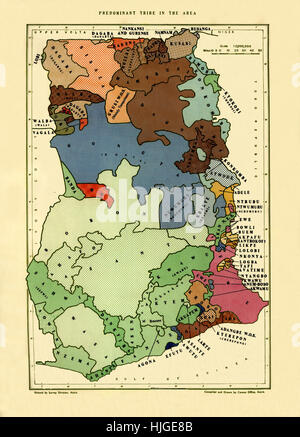 Carte du Ghana 1966 Banque D'Images