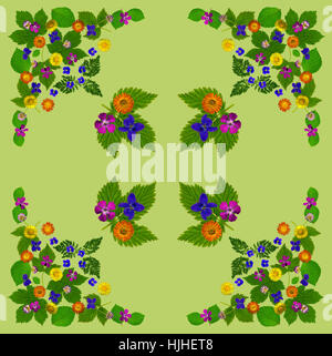 Les feuilles, fleur, fleurs, plantes, corner, doublures, structure, cadre, cadre, Banque D'Images