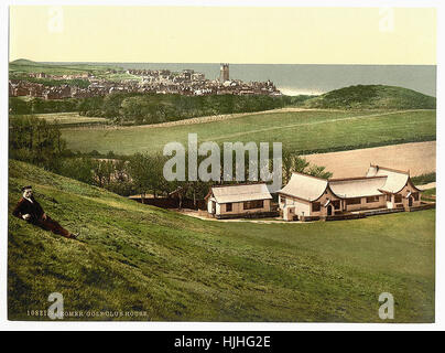 Club house du golf, Cromer, Angleterre - Photochrom xixème siècle Banque D'Images