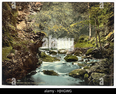 Antiq promenades, près de Lazonby, Lake District, England - Photochrom xixème siècle Banque D'Images