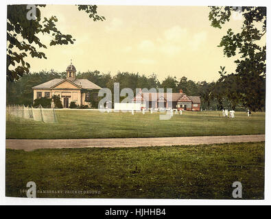 Collège militaire royal, terrains de cricket, Sandhurst, Camberley, Angleterre - Photochrom xixème siècle Banque D'Images