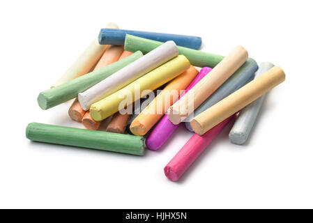 Pastel à l'huile sticks isolated on white Banque D'Images