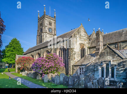 Grande Bretagne, sud-ouest de l'Angleterre, de l'ouest du Devon, Tavistock, le 14e siècle Église paroissiale de Saint Eustachius Banque D'Images