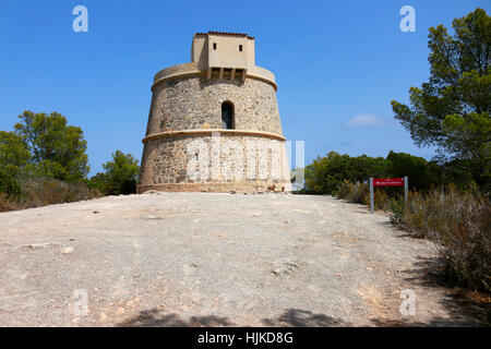 Torre de Campanitx, Ibiza, Espagne. Banque D'Images