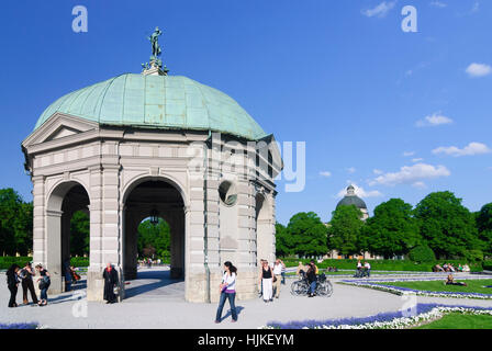 München, Munich : Hofgarten, Dianatempel (Cour jardin avec le temple de Diana), Oberbayern, Upper Bavaria, Bayern, Bavière, Allemagne Banque D'Images